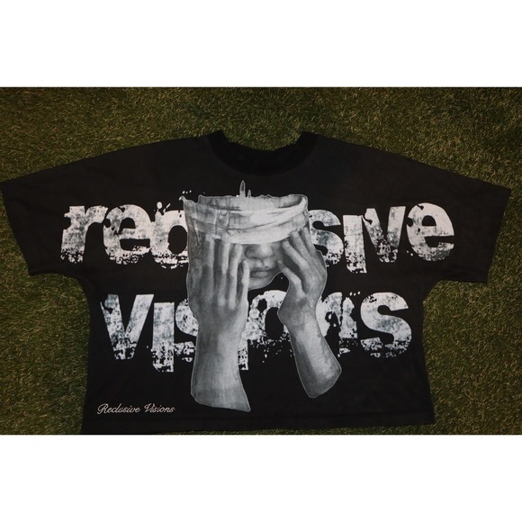 Reclusive Visions Graphic Print Tee Walk by Faith Cropped T-Shirt - Picture 1 of 8